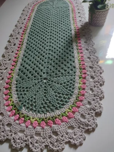 Jogo de Cozinha/Passadeira em Crochê - 3 Peças - Vila Velha