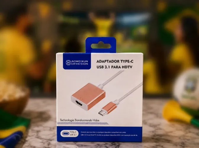 Adaptador USB-C ( MHL) para HDMI 4K | Espelha Celular Notebook na TV |