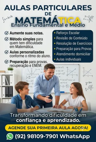 Aula de Reforço a domicílio 