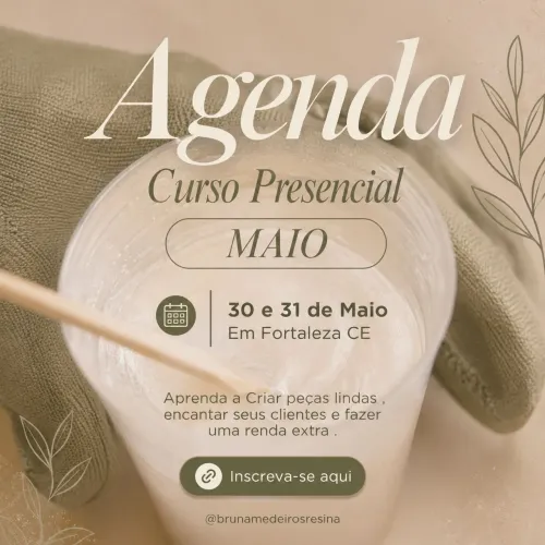 Curso presencial artesanato em resina