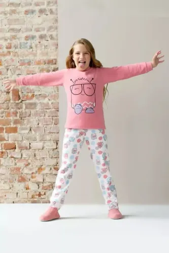 Pijama M Longa Infantil Dedeka Soft Brilha Escuro Feminino (NUMERAÇÃO 08)