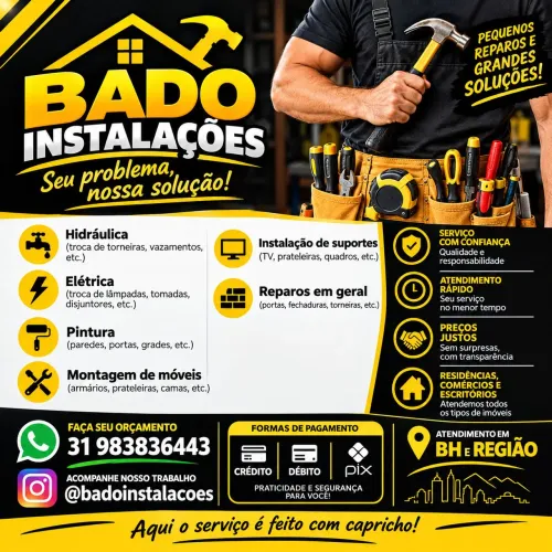 Pequenos Reparos, Montagens e Instalações em BH e região