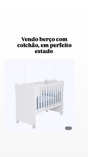 Vendo berço com o colchão