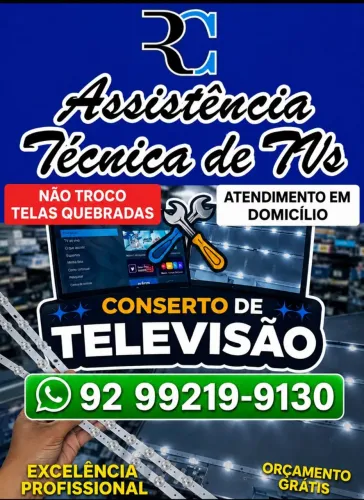 ASSISTÊNCIA TÉCNICA TVS LG, SAMSUNG, AOC, TCL, ENTRE OUTRAS MARCAS
