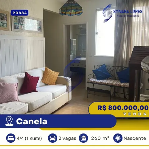 APARTAMENTO 260M² | 4 QUARTOS | 1 SUÍTE | CANELA | SALVADOR-BA