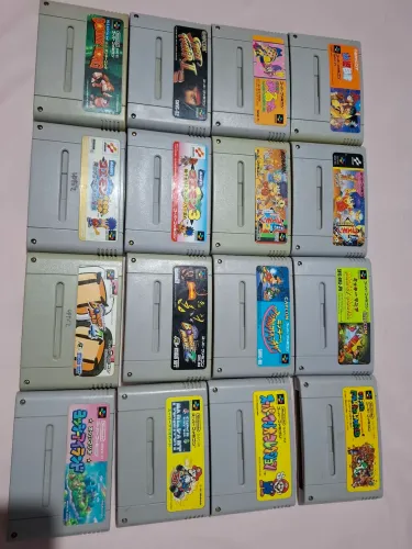 16jogos de Super Famicon originais !!!