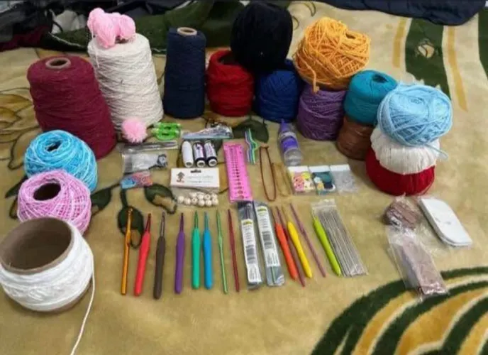 Kit completo de crochê