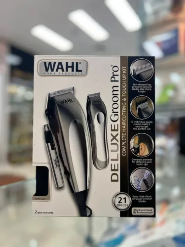 KIT DE CORTADOR E APARADOR WAHL DELUXE GROOM PRO