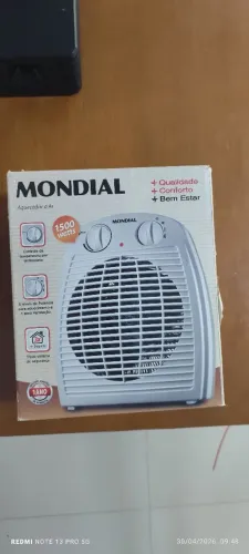 Aquecedor de ar Mondial 1500waths 220volts pouco uso
