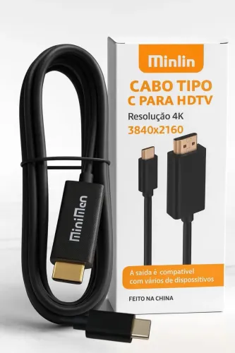 Cabo Tipo-c Para Hdmi 4k X 2k Hdtv Transmissão Ultra Hd