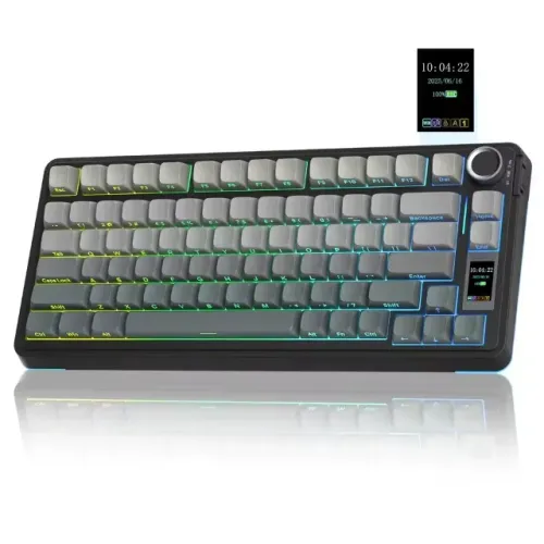 AULA F75 Pro Teclado Mecânico 75% RGB com Tela TFT + Knob