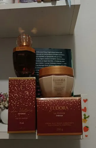 Kit Eudora La Victorie Intense (Perfume 75ml + Creme 250g) - NOVO<br>