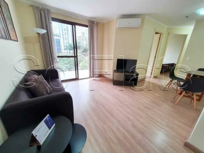 Flat no Quality Alvorada mobiliado com 52m² na Vila Olímpia, próximo ao Shopping Vila Olím
