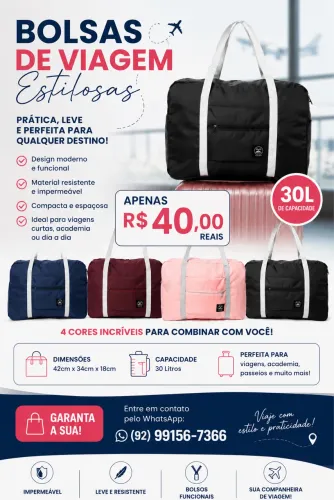 Mala de viagem esporte