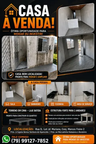Casa no Marcos Freire 2, troco em carro ou moto