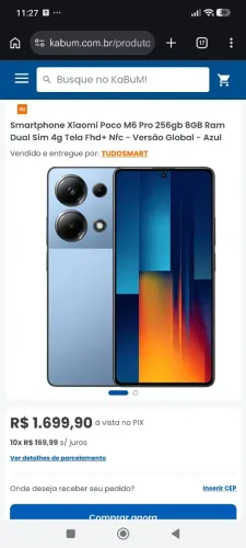 Celular Poco m6 pro 256 gb 8 de RAM 
