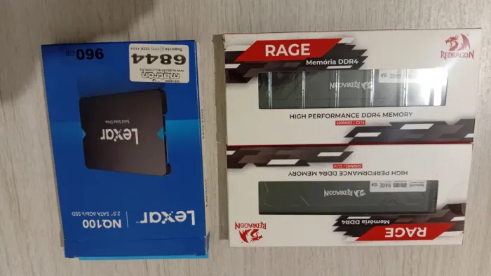 SSD 960GB + MEMÓRIA 16GB 3200MHZ 
