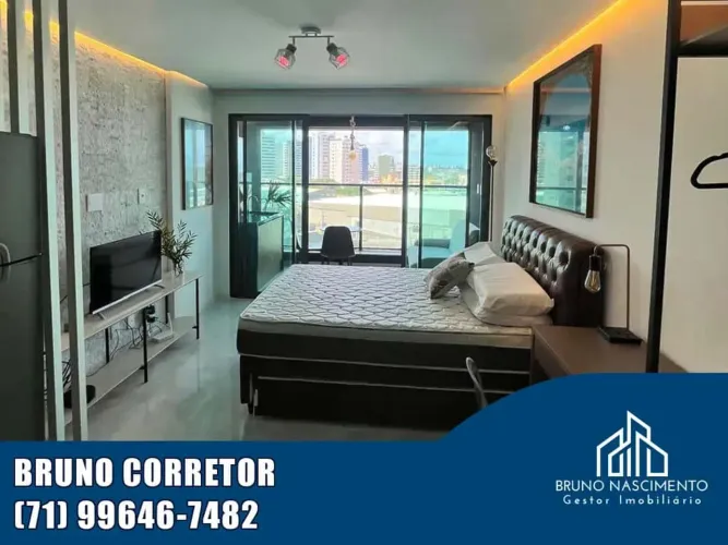 STUDIO MOBILIADO VISTA MAR 33M² ARMAÇÃO - ART STUDIO
