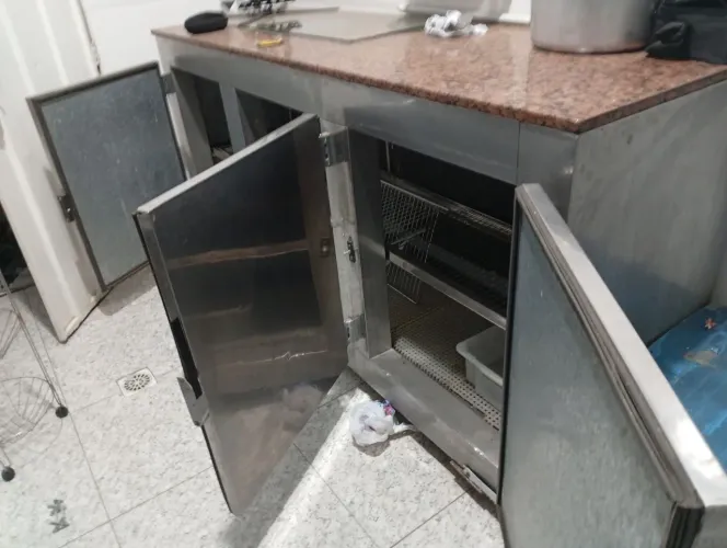 Balcao refrigerado inox para pizzaria