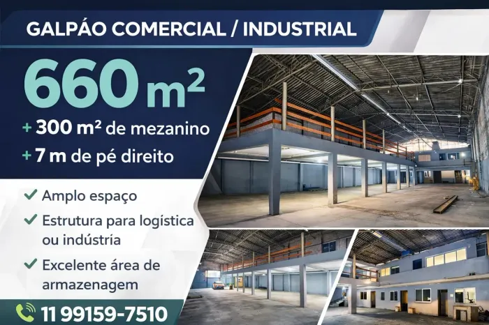 Galpão para venda ou locação ,  com 660 m²  Vila Carrão - São Paulo - SP