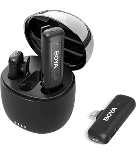 Microfones de lapela sem fio BOYA para iPhone iPad - BY-WM3T-D2