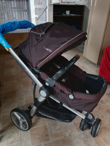 Kit de bebê carrinho de bebê+bebê conforto+cadeirinha de balanço+ berço chiqueirinho