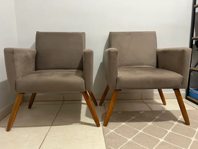 2 Cadeiras poltrona decorativa