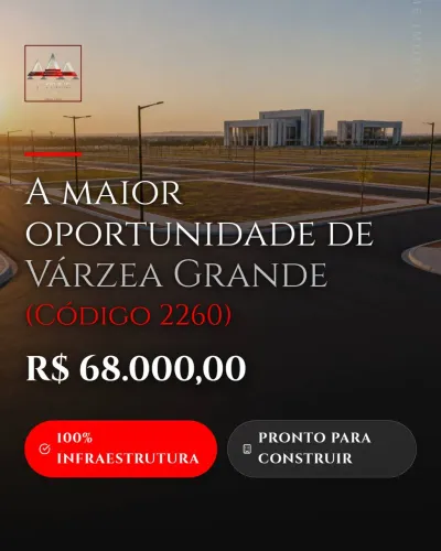 Terreno no Parque das Águas Próximo aos Florais da Mata Por Apenas 68 MIL