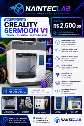 Impressora 3d Fdm Creality Sermoon V1 Fechada