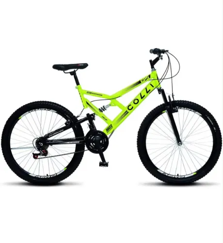 Colli Bike, Bicicleta GPS 148 Dupla Suspensão e Freios V-Brake, Aro 26 Aero, 21 Marchas