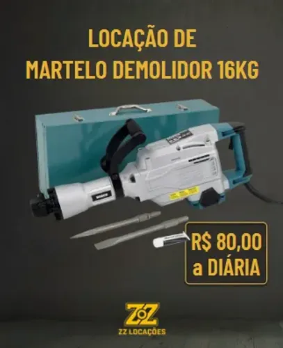 Locação de Martelete Demolidor Rompedor 16kg