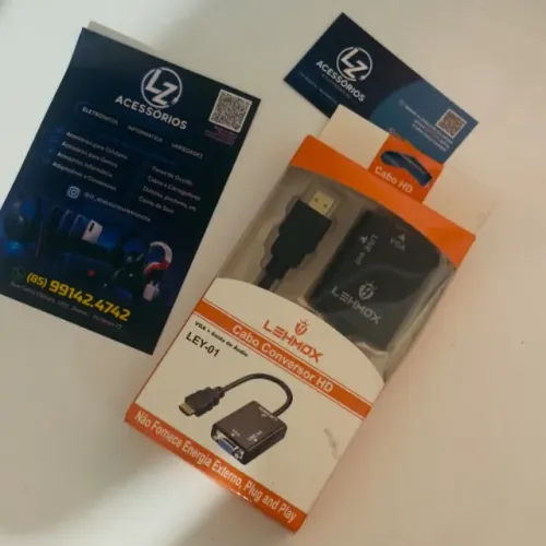 Adaptador Conversor Hdmi Para vga Com cabo p2 incluso