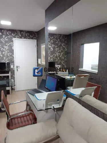 Apartamento 1 suíte, frente, mobiliado com 1 vaga Santo André (Casa Branca)
