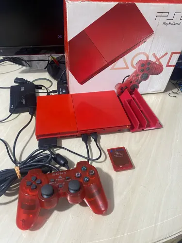 Ps2 Slim Edição Especial Red Vermelho + de 2 mil Jogos