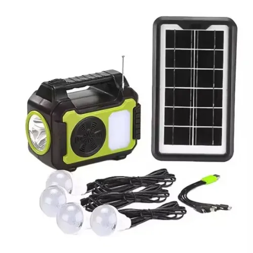 Kit Solar ao ar livre portátil 6V 3.5W Com DC Lâmpadas Led Rádio Bluetooth Kit Solar Mini 