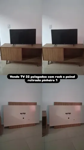 Vendo TV 32 polegadas com rack e painel