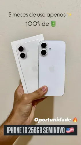 IPHONE 16 256GB SEMINOVO PREMIUM ? FAVOR SER A DESCRIÇÃO ?