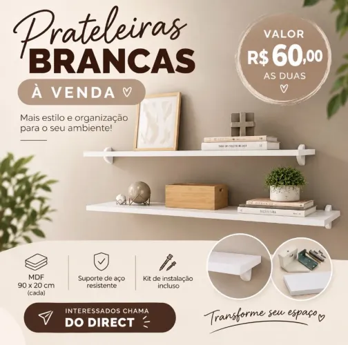 Prateleira branca 