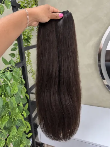 Telas de mega hair cabelo humano brasileiro 55 cm