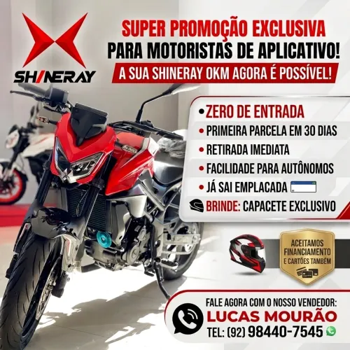 Shineray 0km Capacete Grátis! Saia Rodando HOJE!