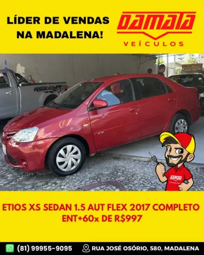Toyota Etios XS Sedan 1.5 Flex 16V 4P Aut. 2017
