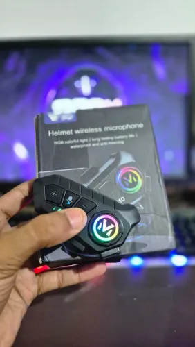 Fone De Ouvido Bluetooth Capacete Moto Sem Fio Microfone