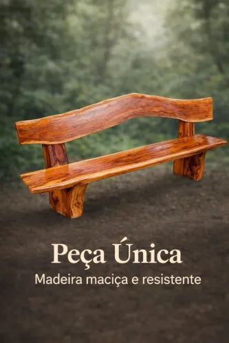 Banco de madeira maciça