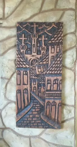 Quadro Madeira Entalhada