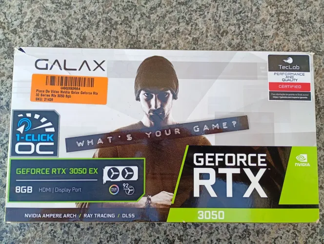 Placa de vídeo(RTX3050 8gb ex) pouco tempo de uso