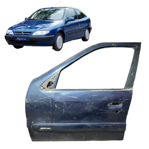 Porta Dianteira Esquerda Só Lata Citroen Xsara 1998 A 1999 Dianteira Esquerdo Azul-escuro