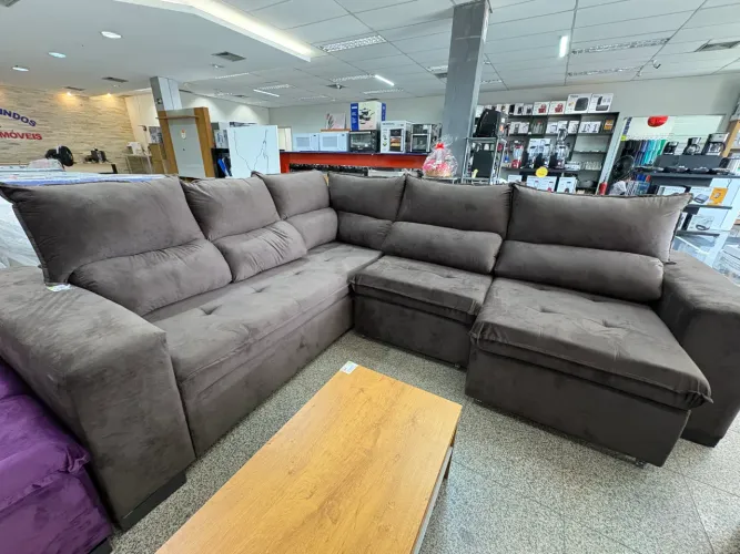 Sofá Novo Retrátil Reclinável 5 Lugares