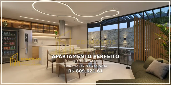 Apartamento 1 Quarto na Praia do Canto | Onde Sua História Começa