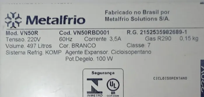 Geladeira expositora metalfrio