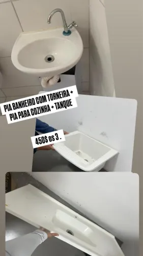 Pia banheiro + Cozinha + Tanque